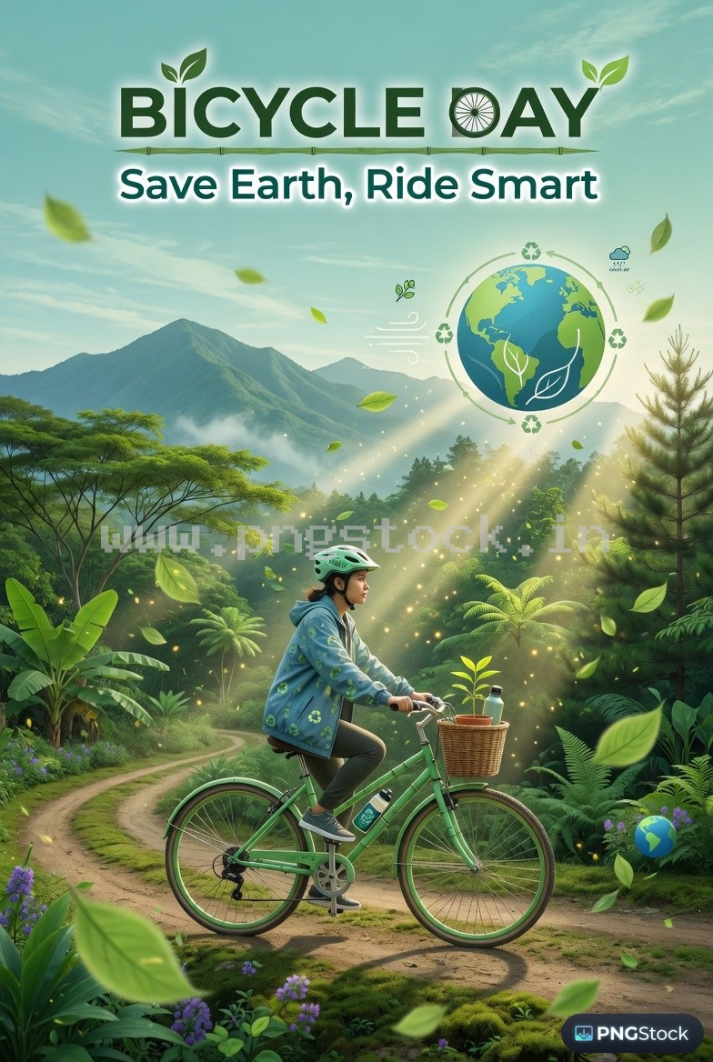 Bicycle Day Social Media Post Design Template Free Download for Modern Promotion