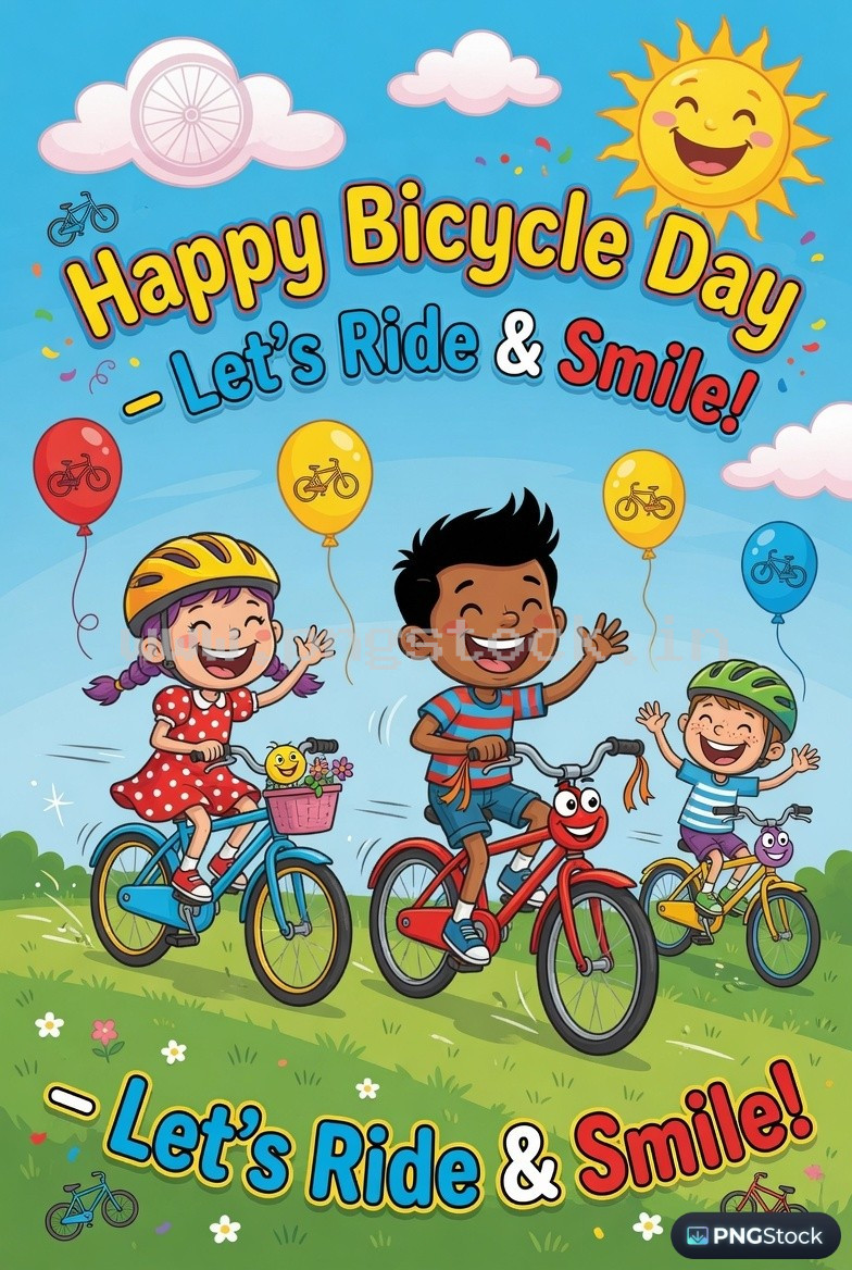 Bicycle Day Social Media Post Design Template Free Download for Modern Promotion