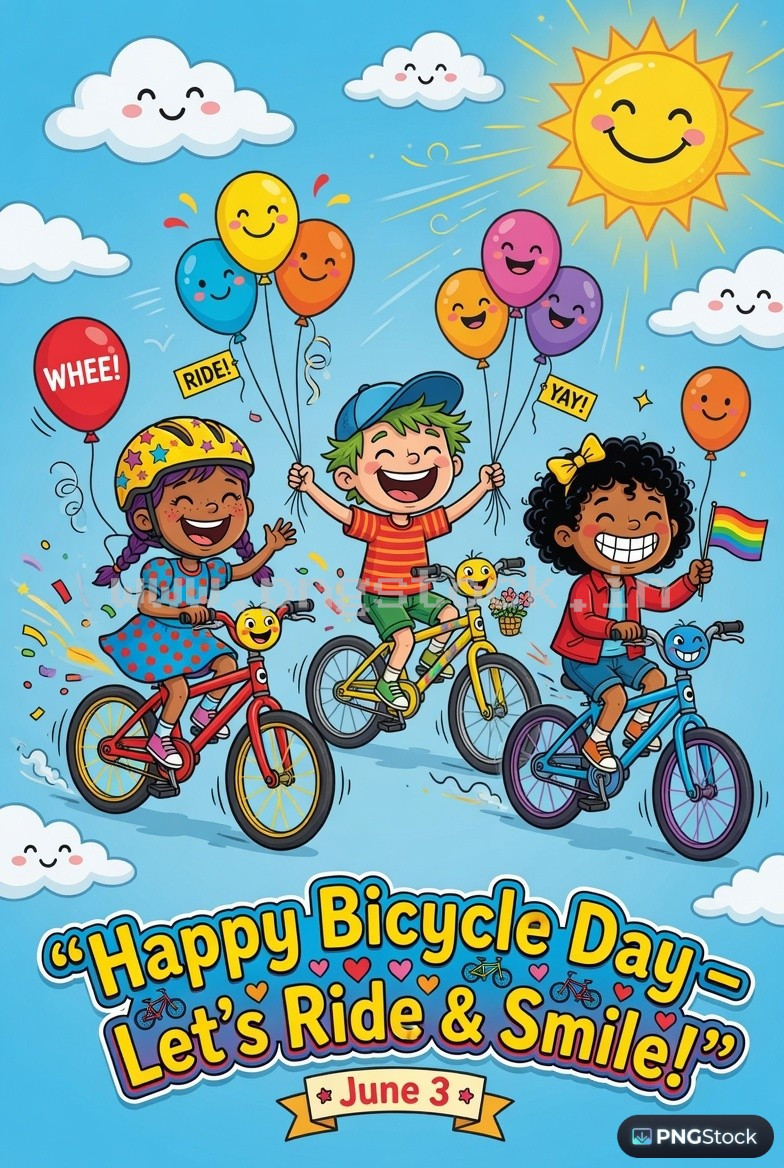 Bicycle Day Social Media Post Design Template Free Download for Modern Promotion