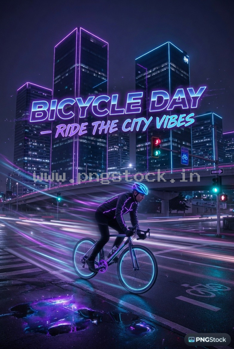 Bicycle Day Social Media Post Design Template Free Download for Modern Promotion