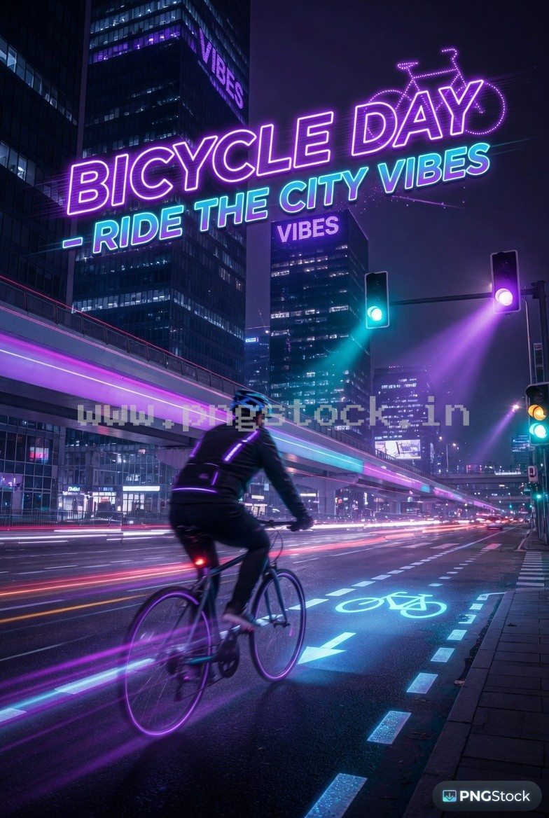 Bicycle Day Social Media Post Design Template Free Download for Modern Promotion