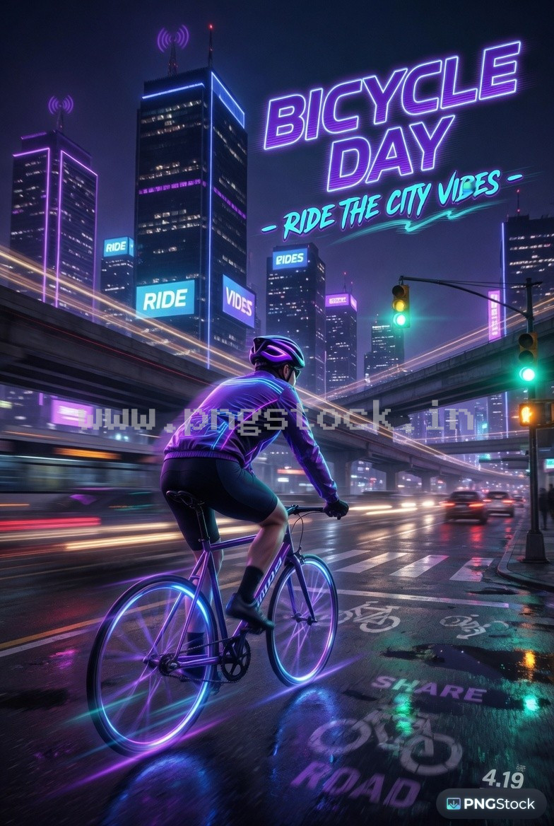 Bicycle Day Social Media Post Design Template Free Download for Modern Promotion