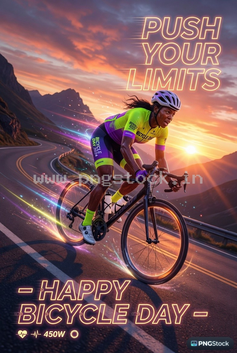 Bicycle Day Social Media Post Design Template Free Download for Modern Promotion