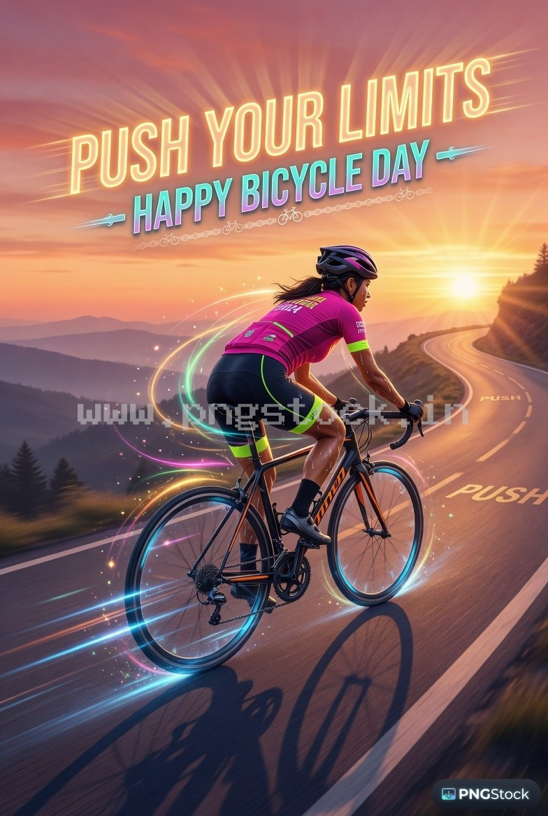 Bicycle Day Social Media Post Design Template Free Download for Modern Promotion