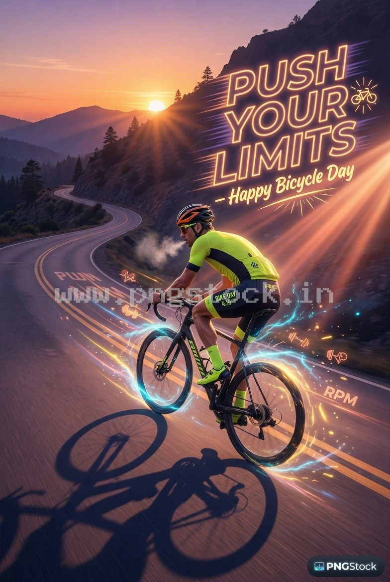Bicycle Day Social Media Post Design Template Free Download for Modern Promotion