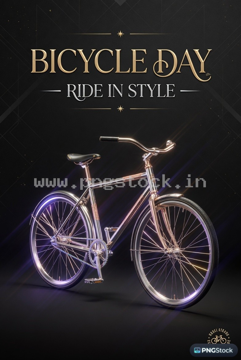 Bicycle Day Social Media Post Design Template Free Download for Modern Promotion