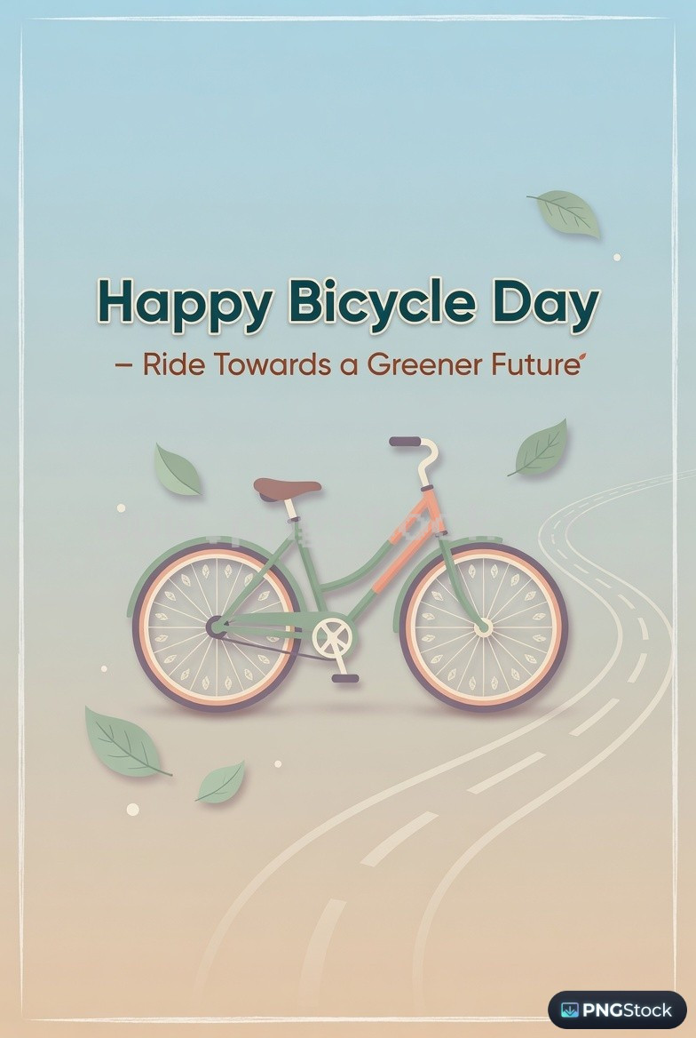 Bicycle Day Social Media Post Design Template Free Download for Modern Promotion