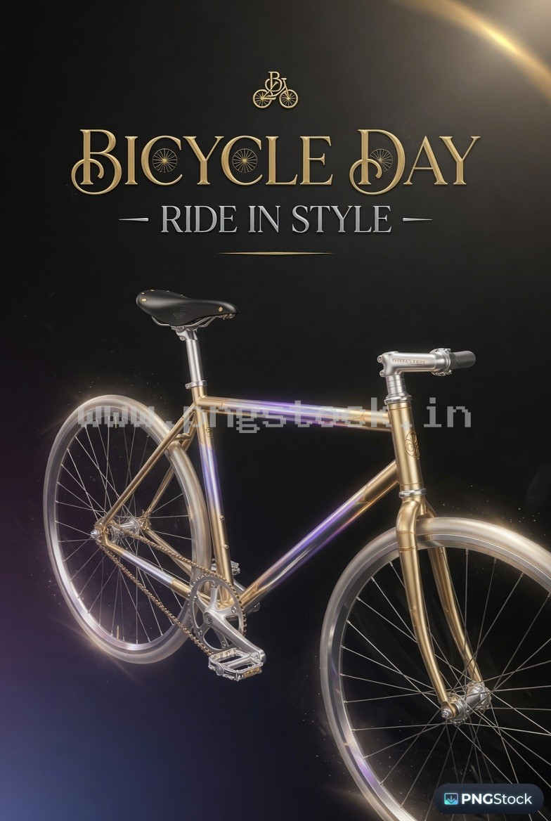 Bicycle Day Social Media Post Design Template Free Download for Modern Promotion