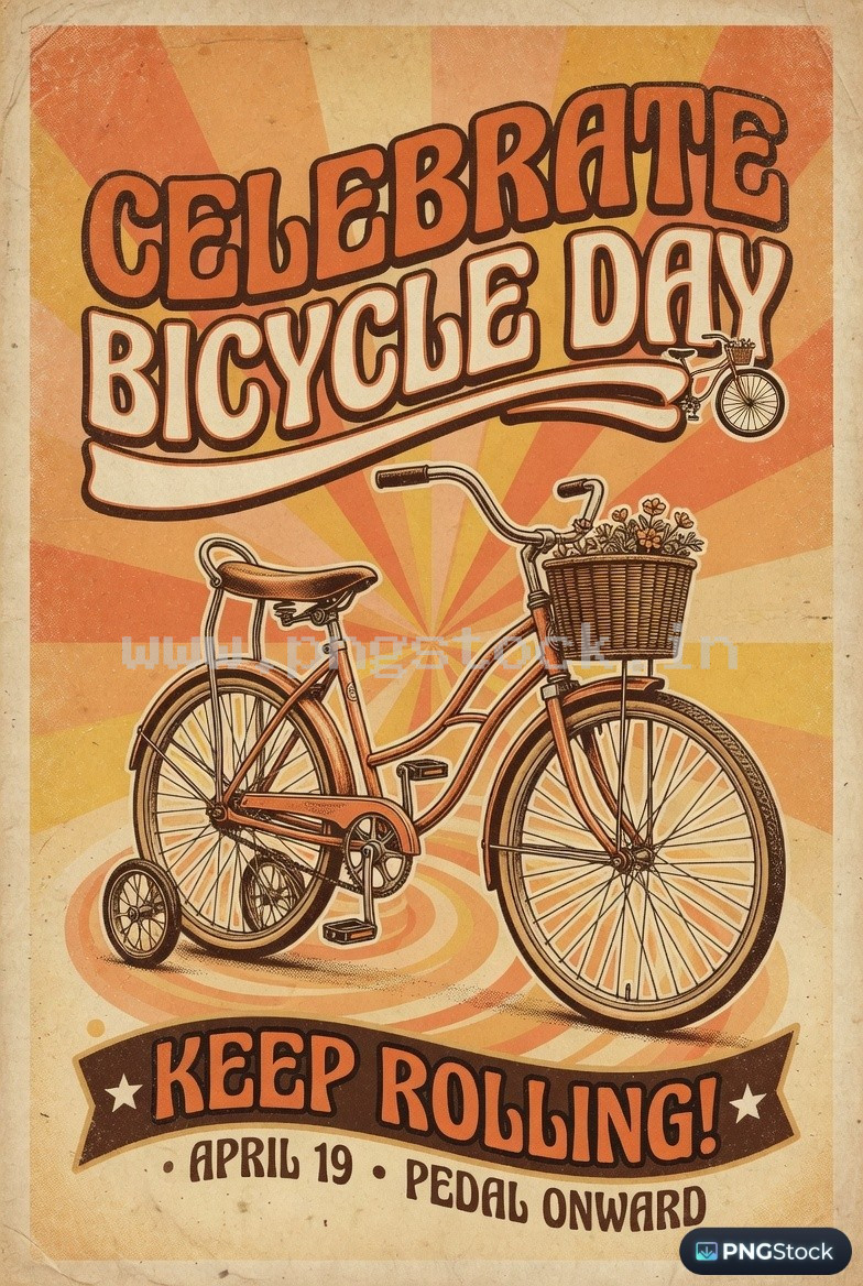 Bicycle Day Social Media Post Design Template Free Download for Modern Promotion