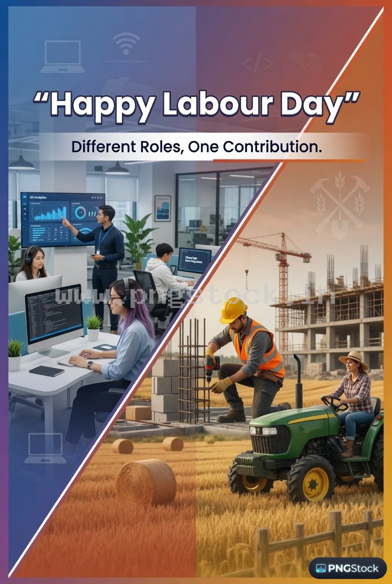Labour Day Social Media Post Design Template Free Download for Workers Celebration Content