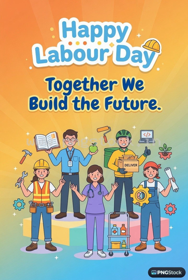 Labour Day Social Media Post Design Template Free Download for Workers Celebration Content