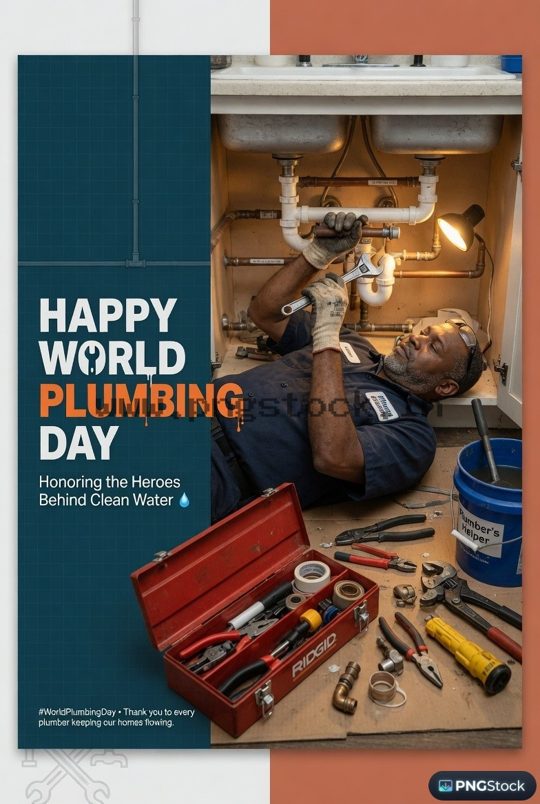 World Plumbing Day Social Media Post with Modern Creative Design