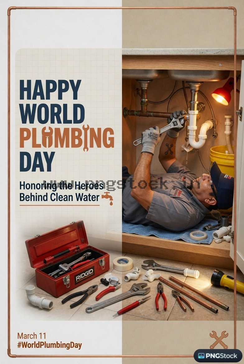 World Plumbing Day Social Media Post with Modern Creative Design