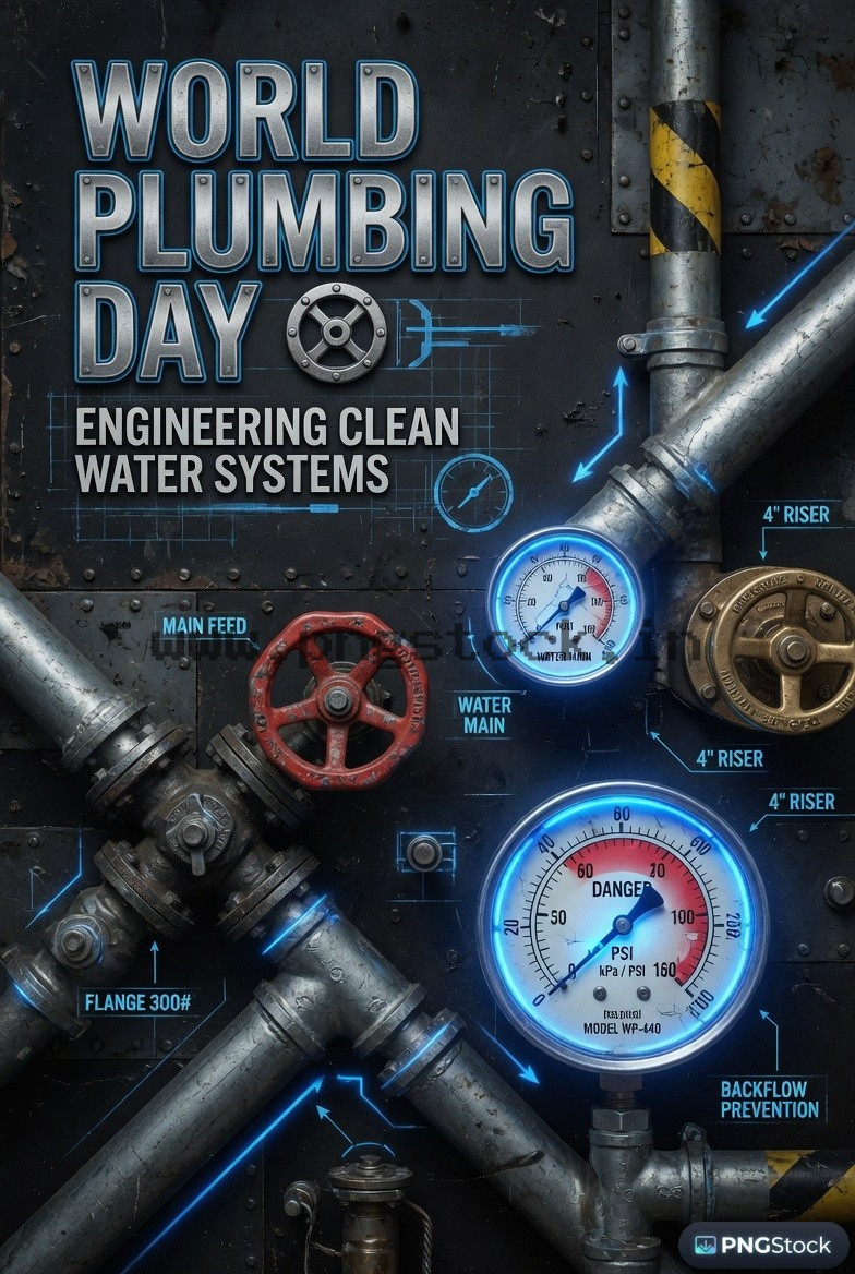 World Plumbing Day Social Media Post with Modern Creative Design