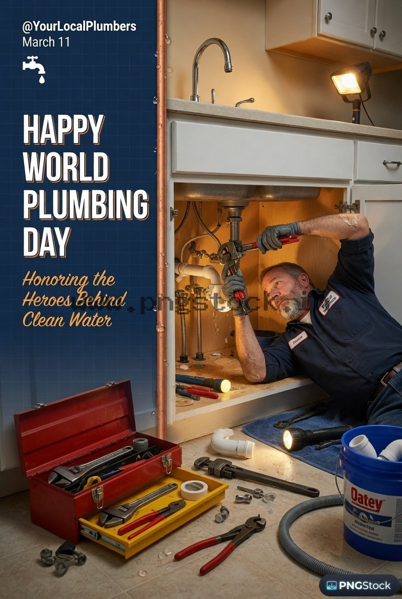 World Plumbing Day Social Media Post with Modern Creative Design