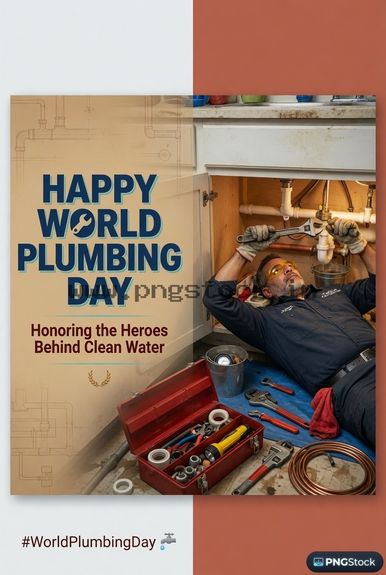 World Plumbing Day Social Media Post with Modern Creative Design
