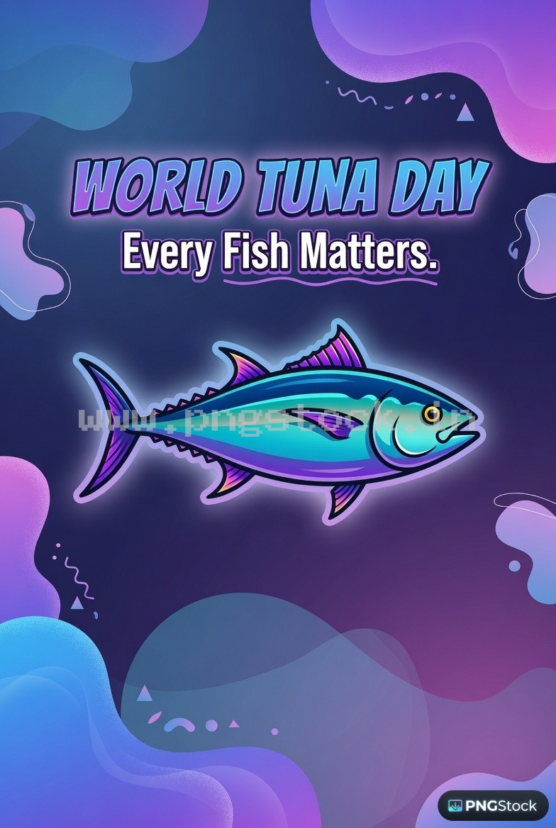 World Tuna Day Social Media Post Design Free Download Clean Blue Ocean Theme