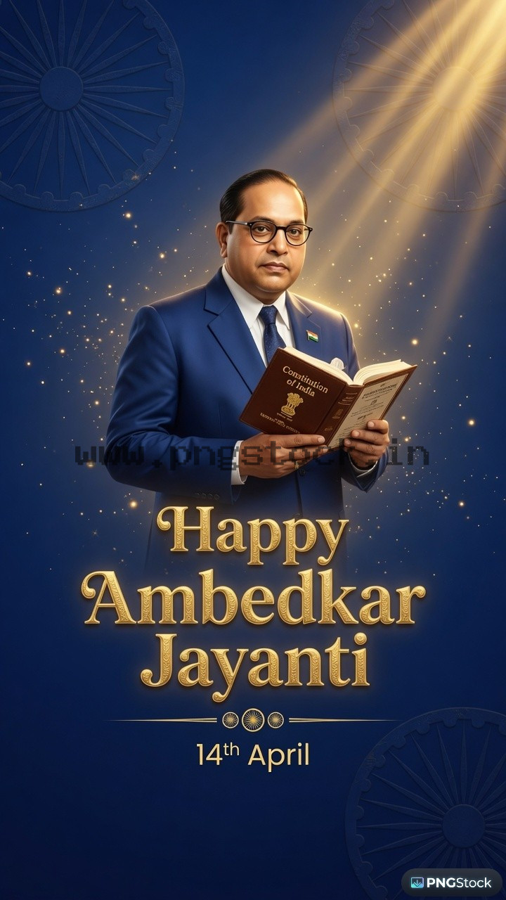 Happy Ambedkar Jayanti Social Media Post with Modern Tribute Design
