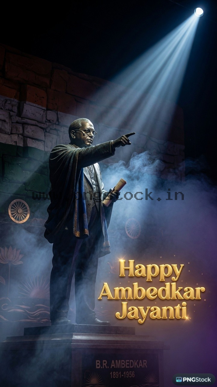 Happy Ambedkar Jayanti Social Media Post with Modern Tribute Design
