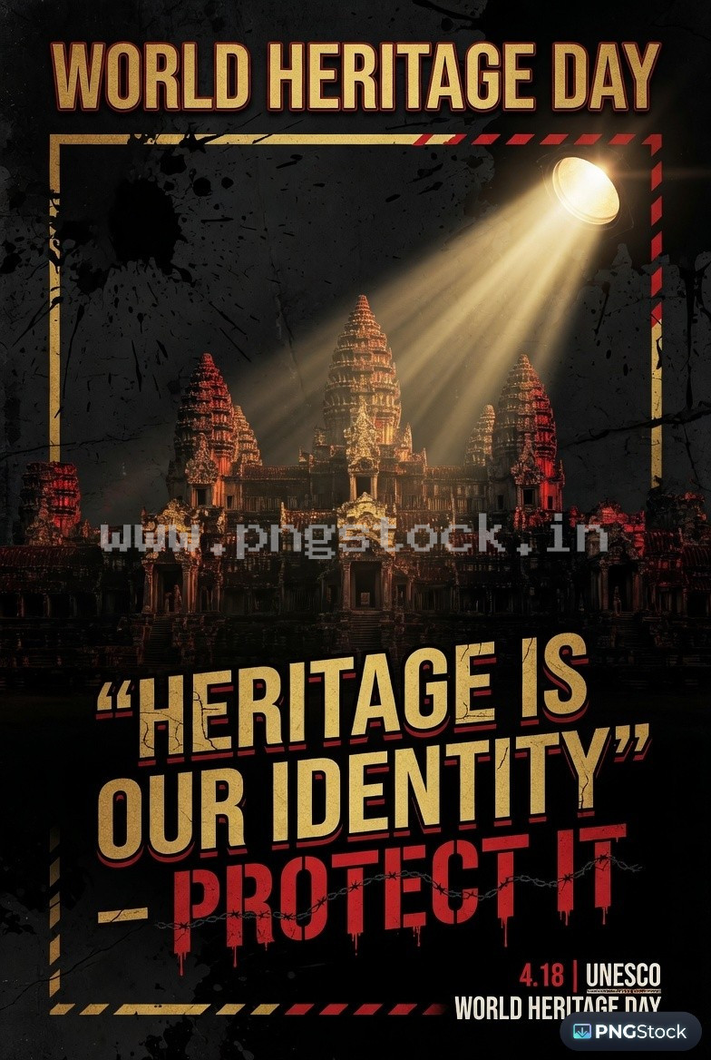 World Heritage Day Social Media Post Template Design for Cultural Awareness Free Download