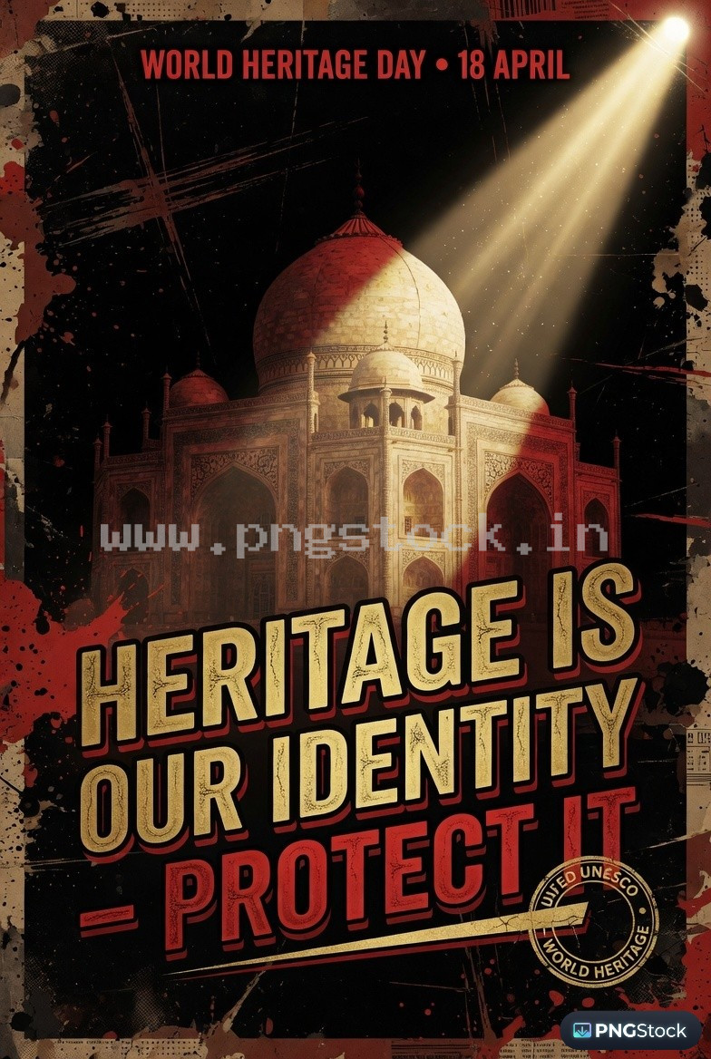 World Heritage Day Social Media Post Template Design for Cultural Awareness Free Download