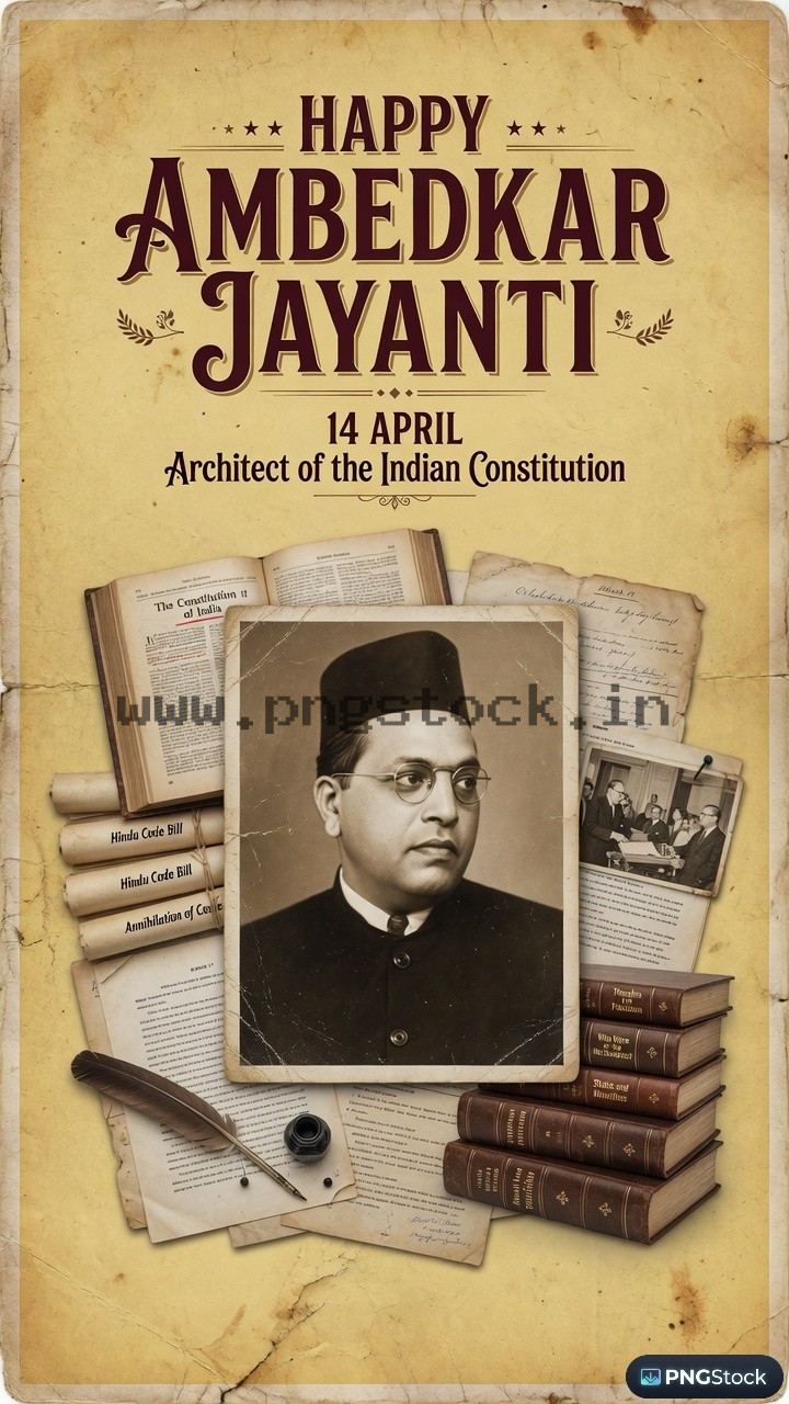 Happy Ambedkar Jayanti Social Media Post with Modern Tribute Design