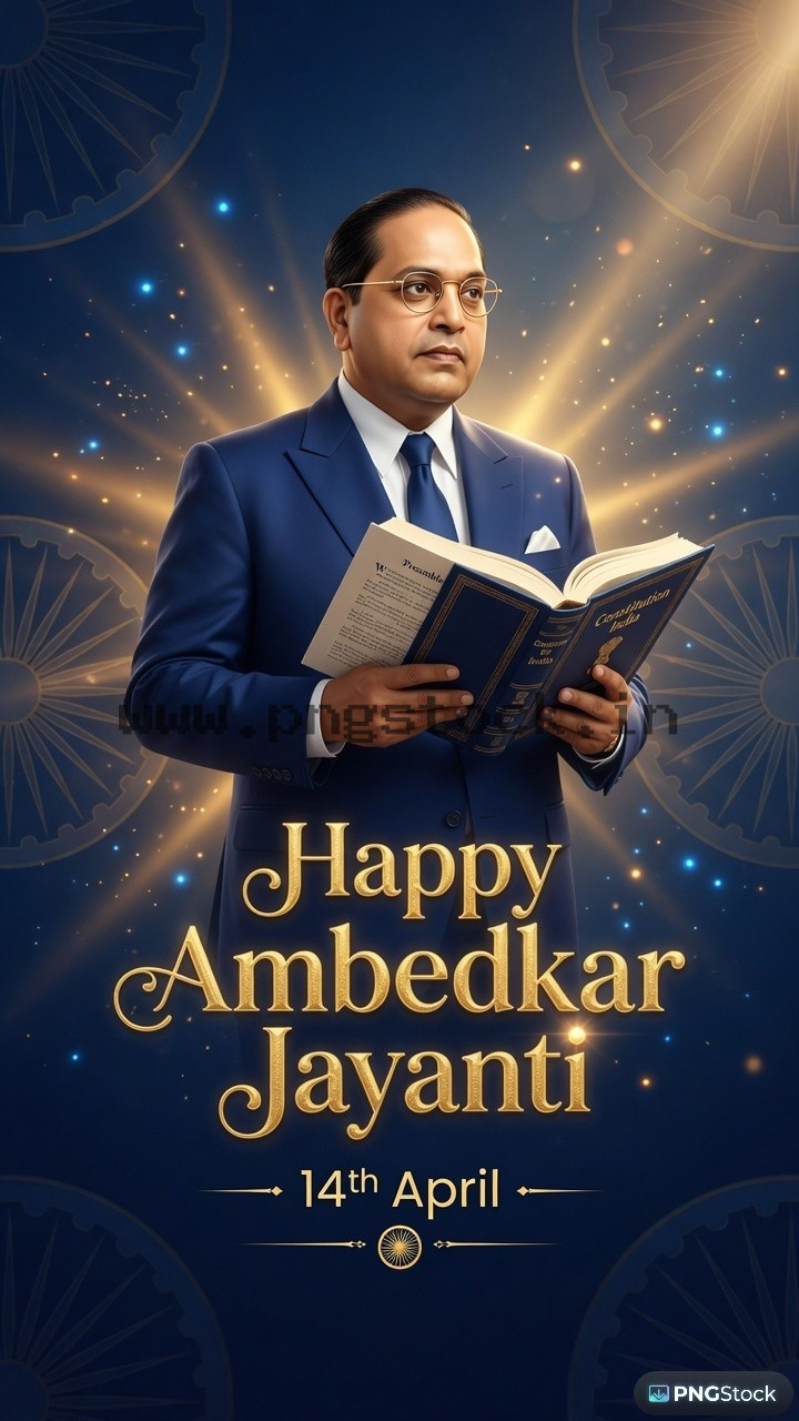 Happy Ambedkar Jayanti Social Media Post with Modern Tribute Design