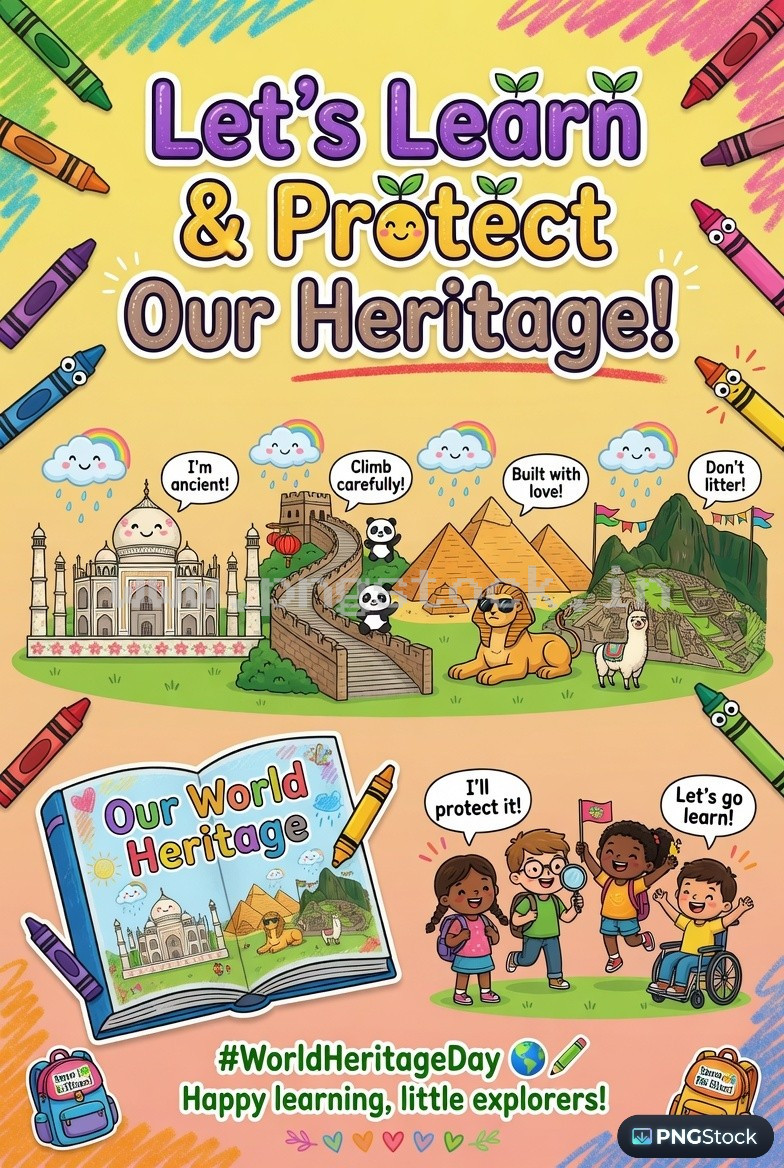 World Heritage Day Social Media Post Template Design for Cultural Awareness Free Download