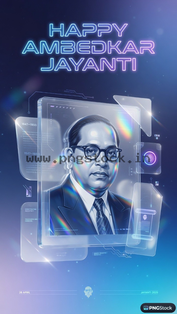 Happy Ambedkar Jayanti Social Media Post with Modern Tribute Design