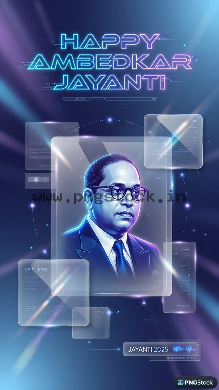 Happy Ambedkar Jayanti Social Media Post with Modern Tribute Design