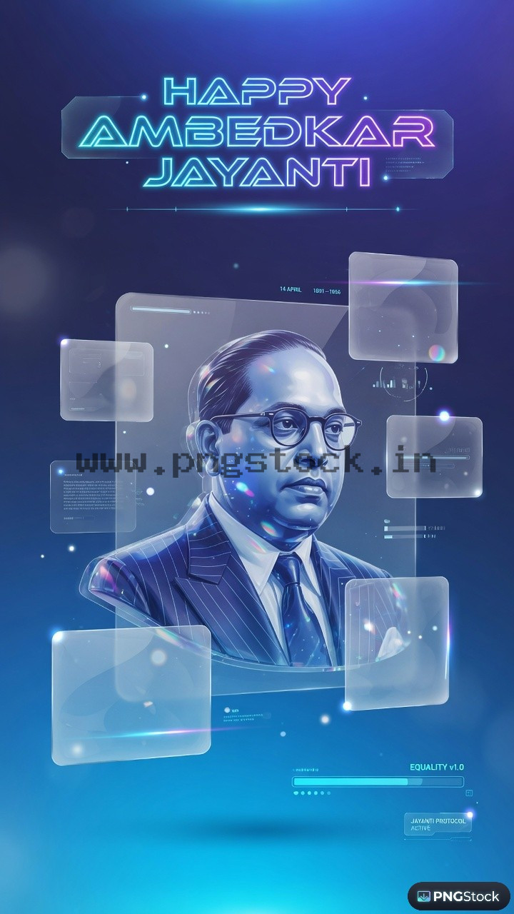 Happy Ambedkar Jayanti Social Media Post with Modern Tribute Design