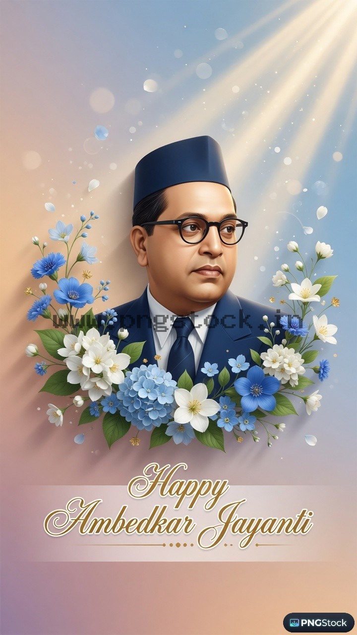 Happy Ambedkar Jayanti Social Media Post with Modern Tribute Design
