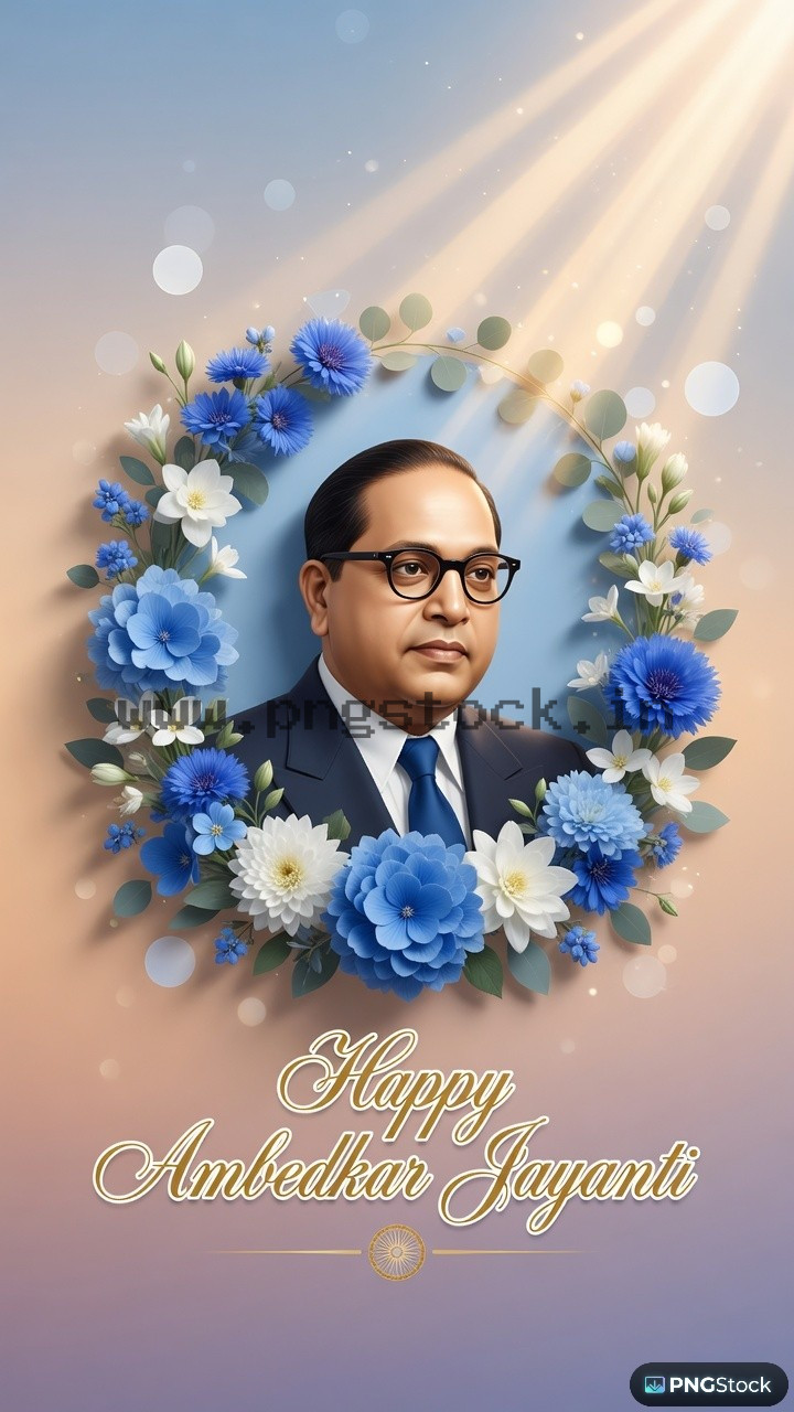 Happy Ambedkar Jayanti Social Media Post with Modern Tribute Design