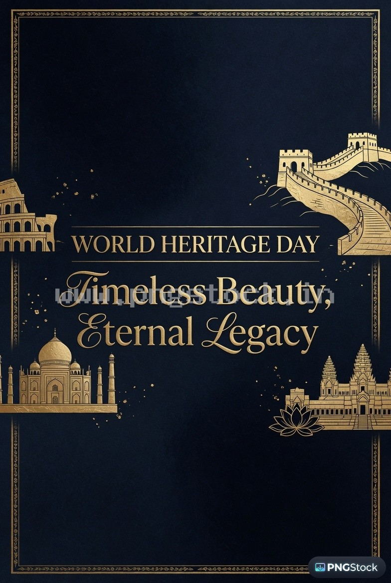 World Heritage Day Social Media Post Template Design for Cultural Awareness Free Download
