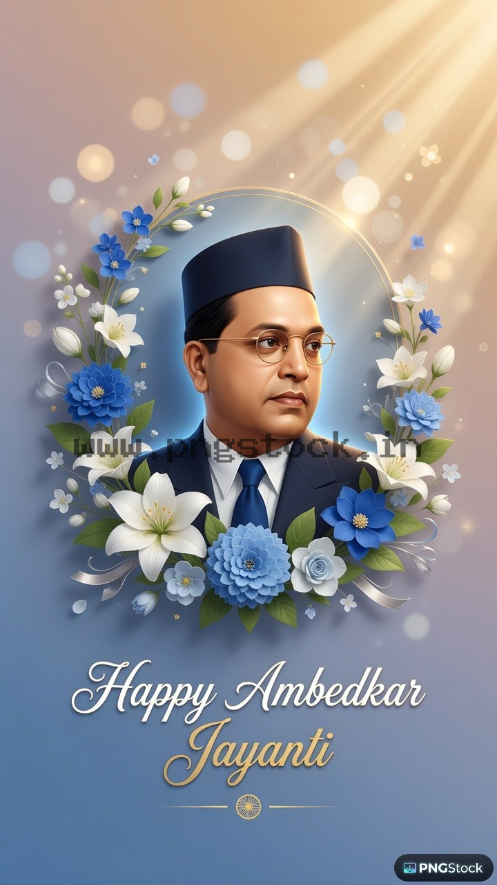 Happy Ambedkar Jayanti Social Media Post with Modern Tribute Design