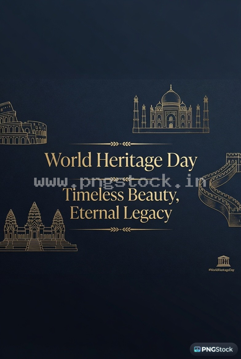 World Heritage Day Social Media Post Template Design for Cultural Awareness Free Download