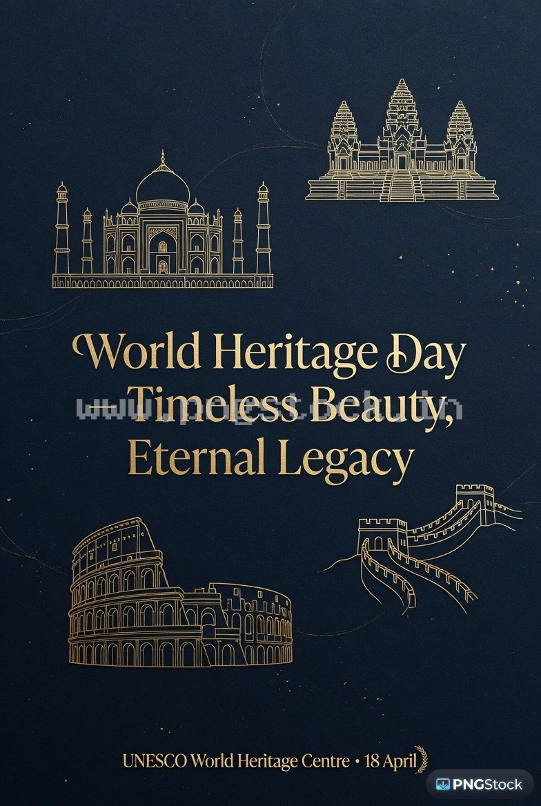 World Heritage Day Social Media Post Template Design for Cultural Awareness Free Download