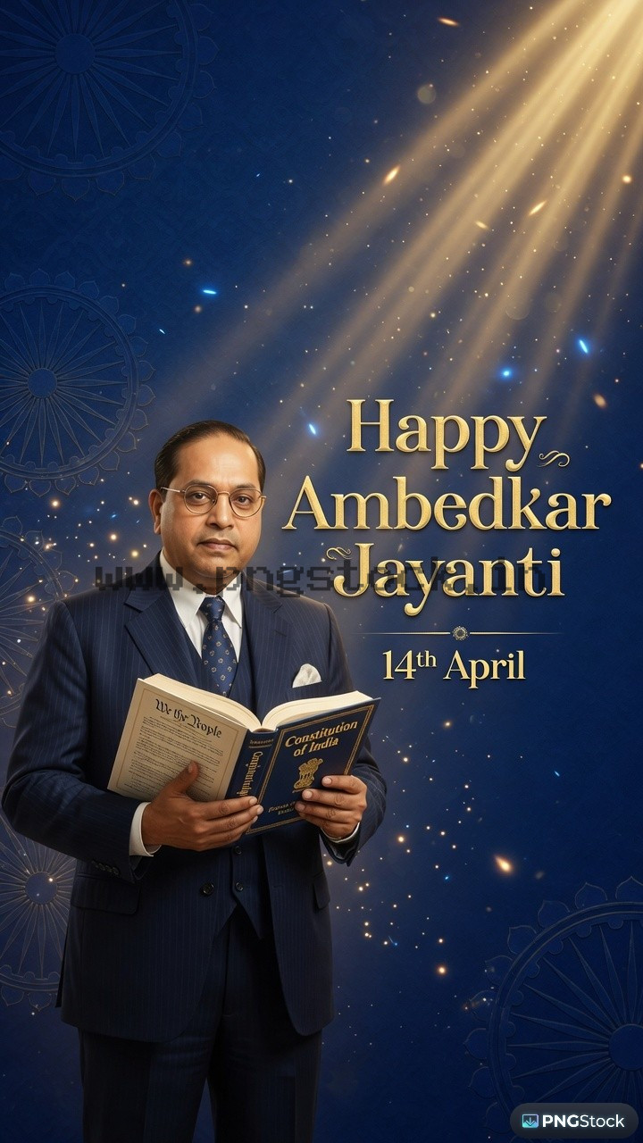 Happy Ambedkar Jayanti Social Media Post with Modern Tribute Design