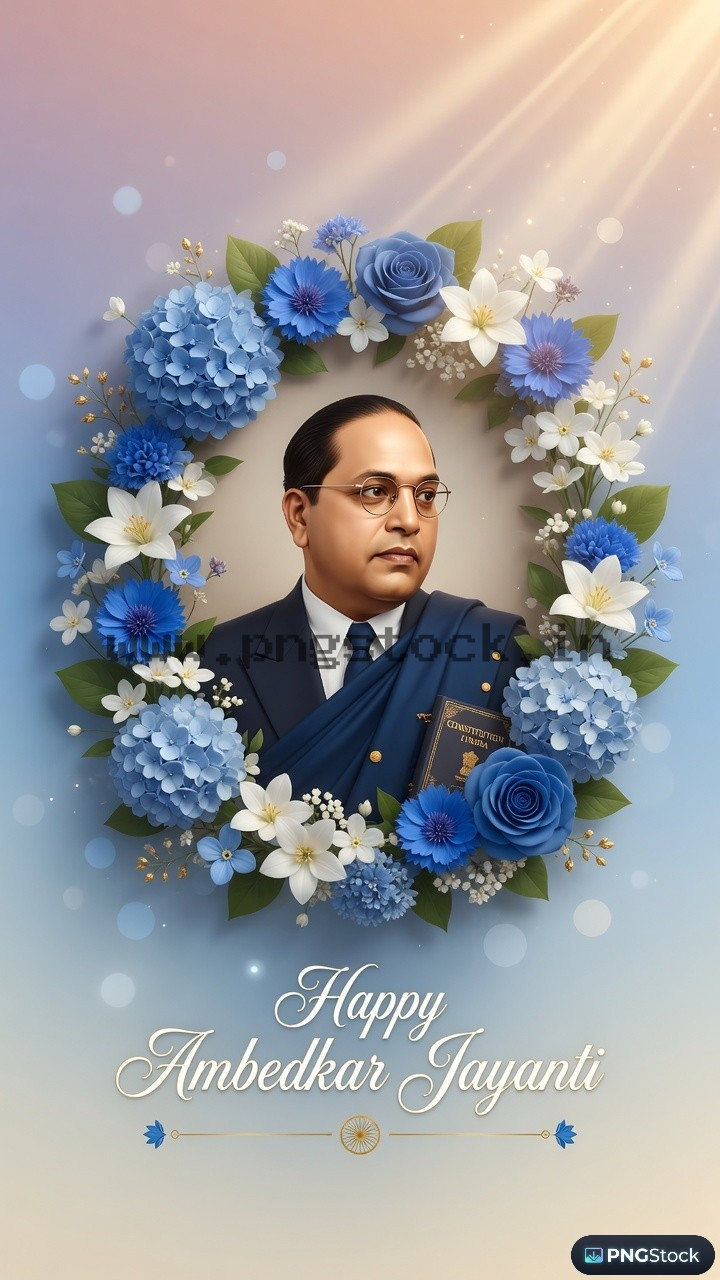 Happy Ambedkar Jayanti Social Media Post with Modern Tribute Design