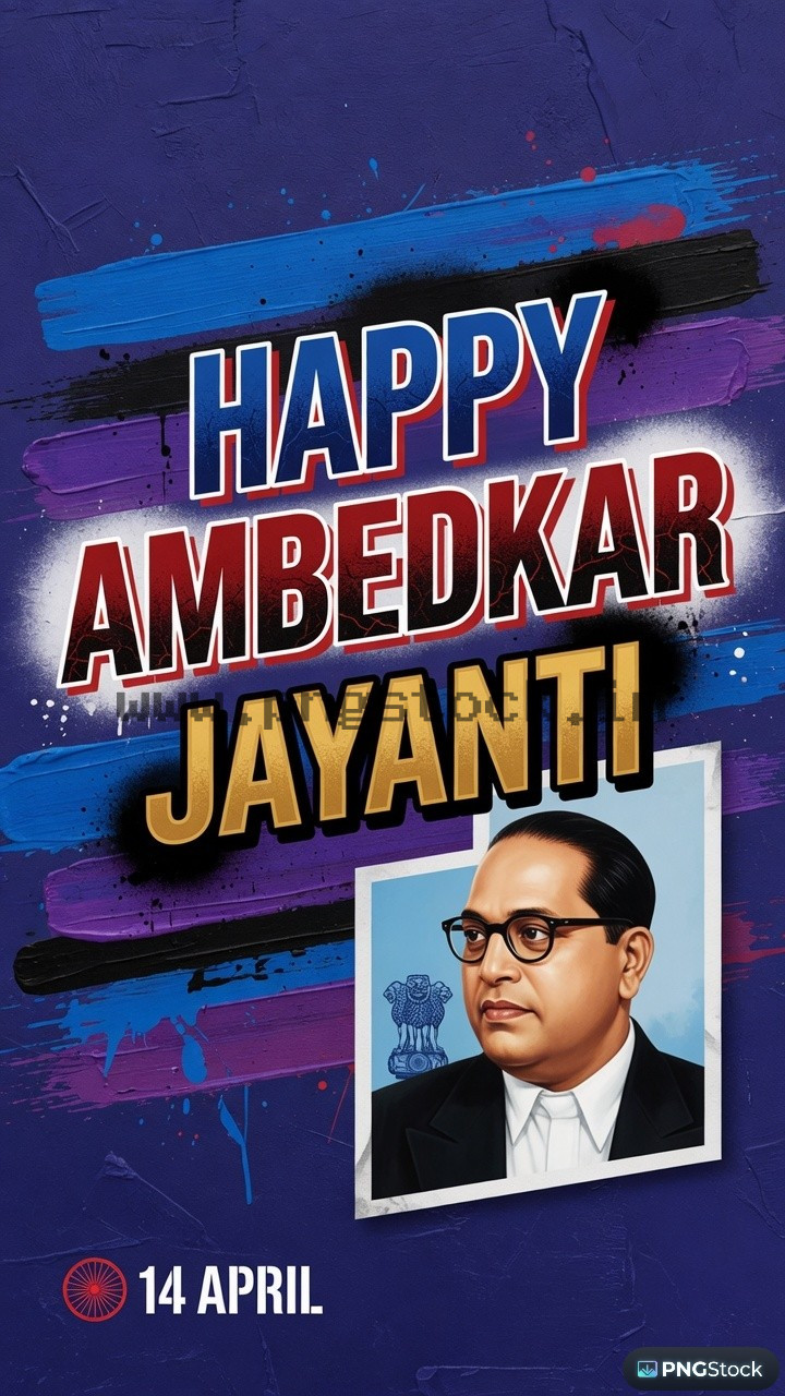 Happy Ambedkar Jayanti Social Media Post with Modern Tribute Design