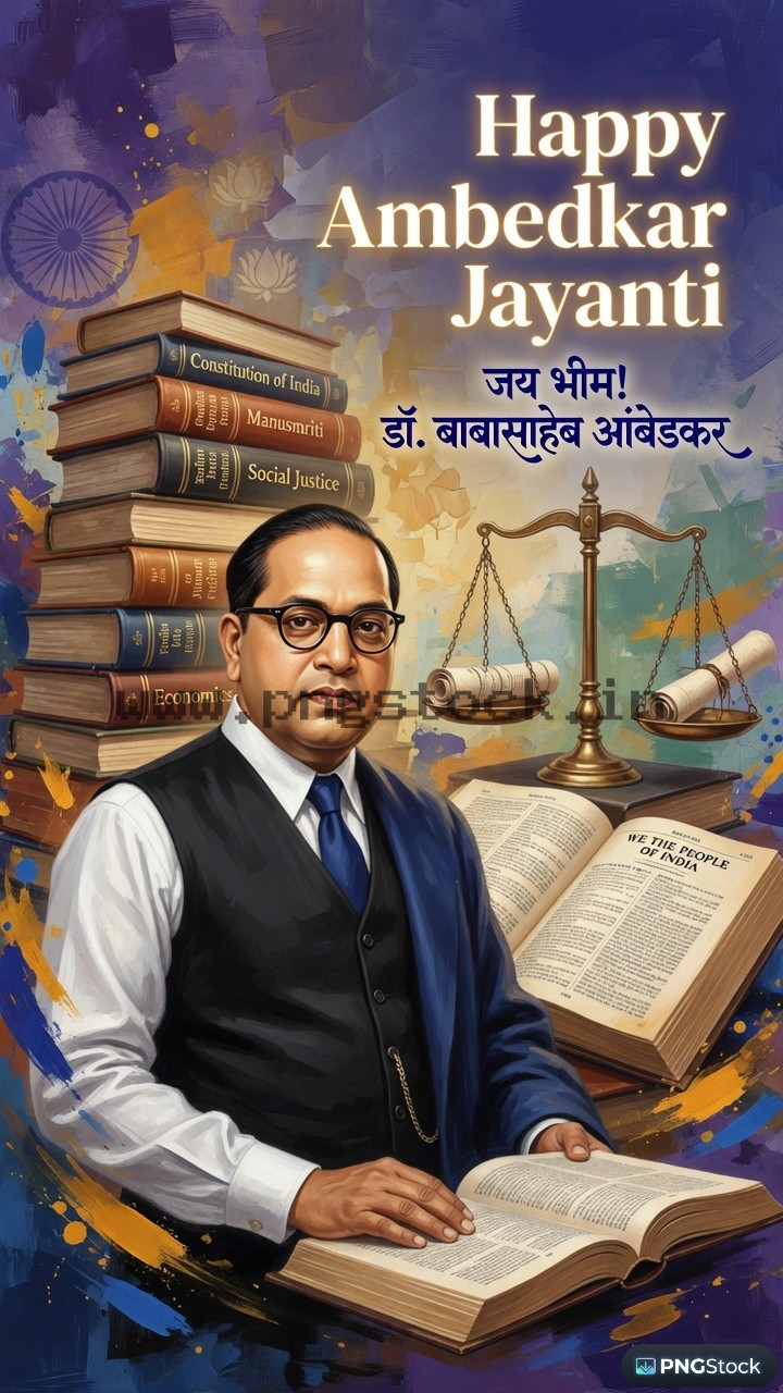 Happy Ambedkar Jayanti Social Media Post with Modern Tribute Design