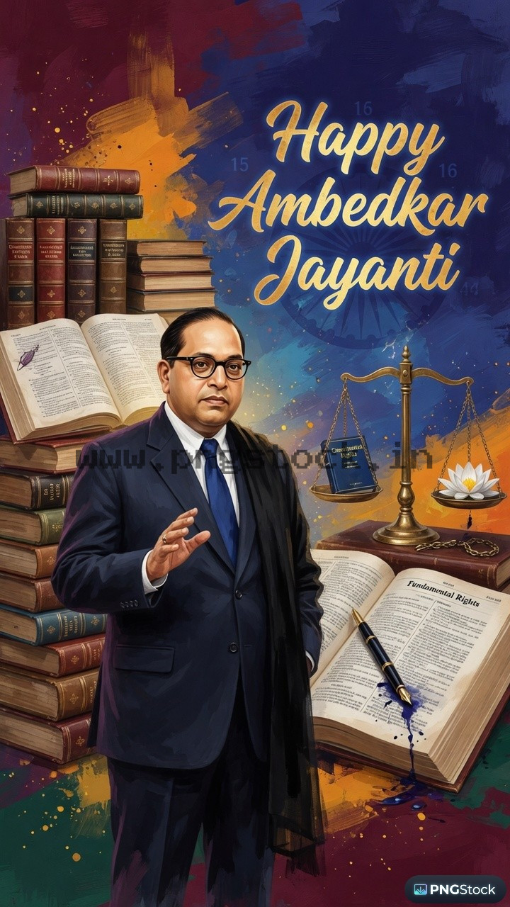 Happy Ambedkar Jayanti Social Media Post with Modern Tribute Design