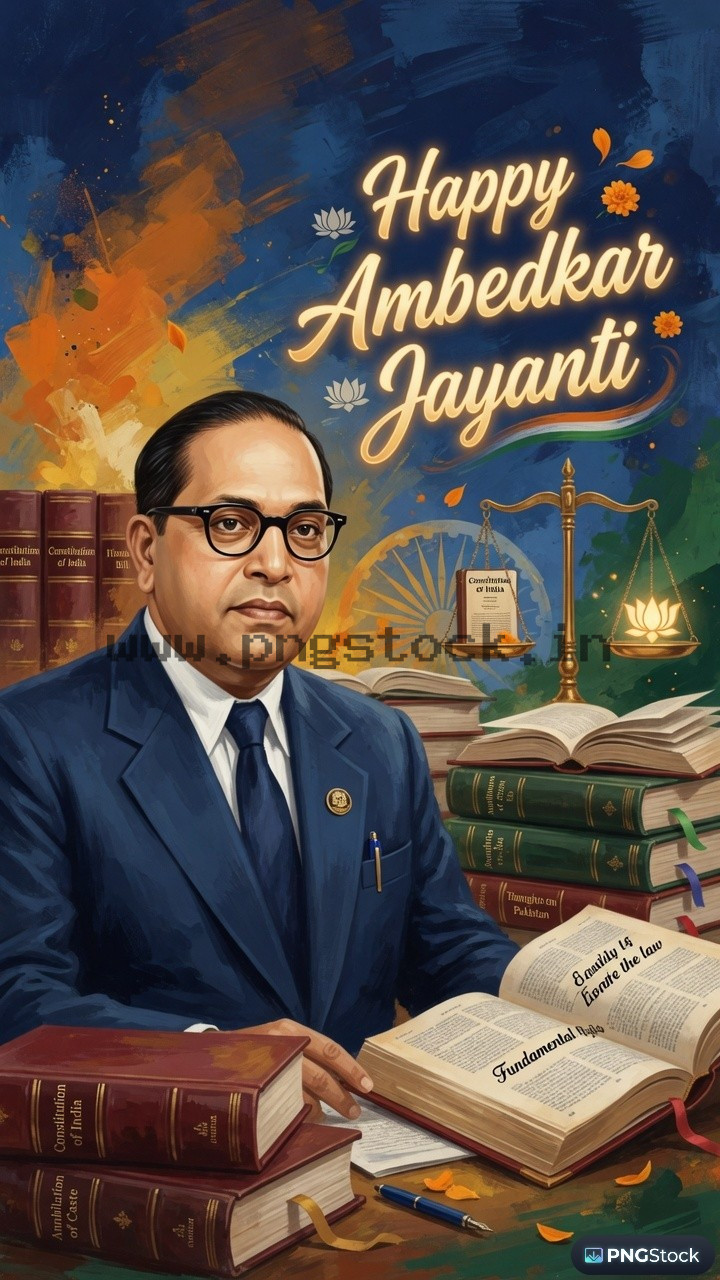 Happy Ambedkar Jayanti Social Media Post with Modern Tribute Design