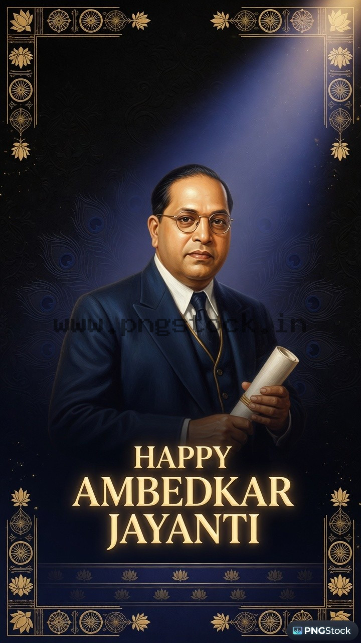Happy Ambedkar Jayanti Social Media Post with Modern Tribute Design