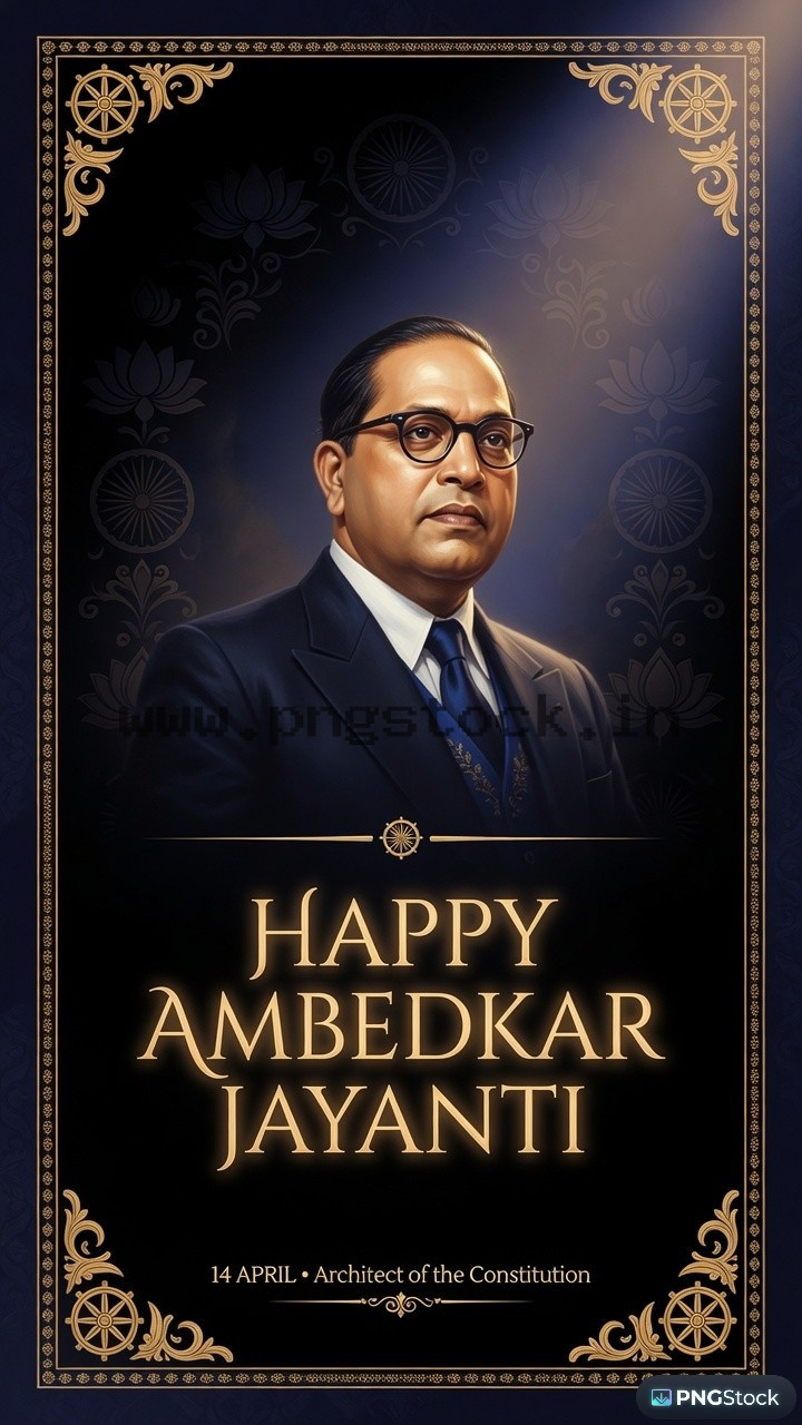 Happy Ambedkar Jayanti Social Media Post with Modern Tribute Design