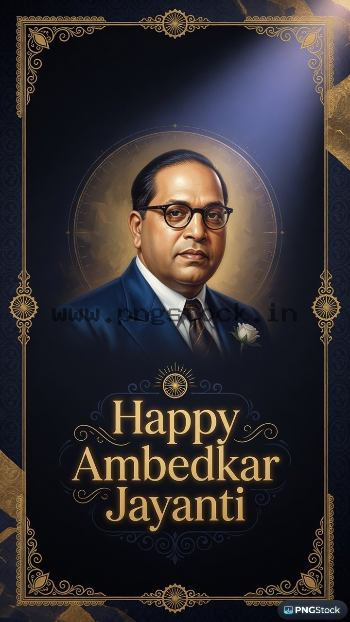 Happy Ambedkar Jayanti Social Media Post with Modern Tribute Design
