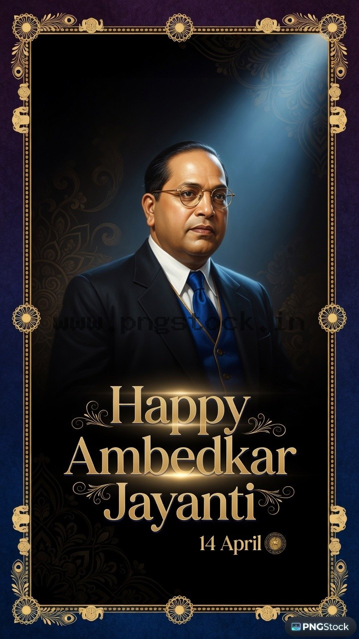 Happy Ambedkar Jayanti Social Media Post with Modern Tribute Design