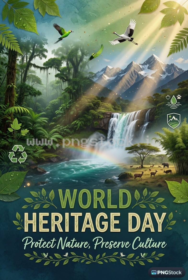 World Heritage Day Social Media Post Template Design for Cultural Awareness Free Download