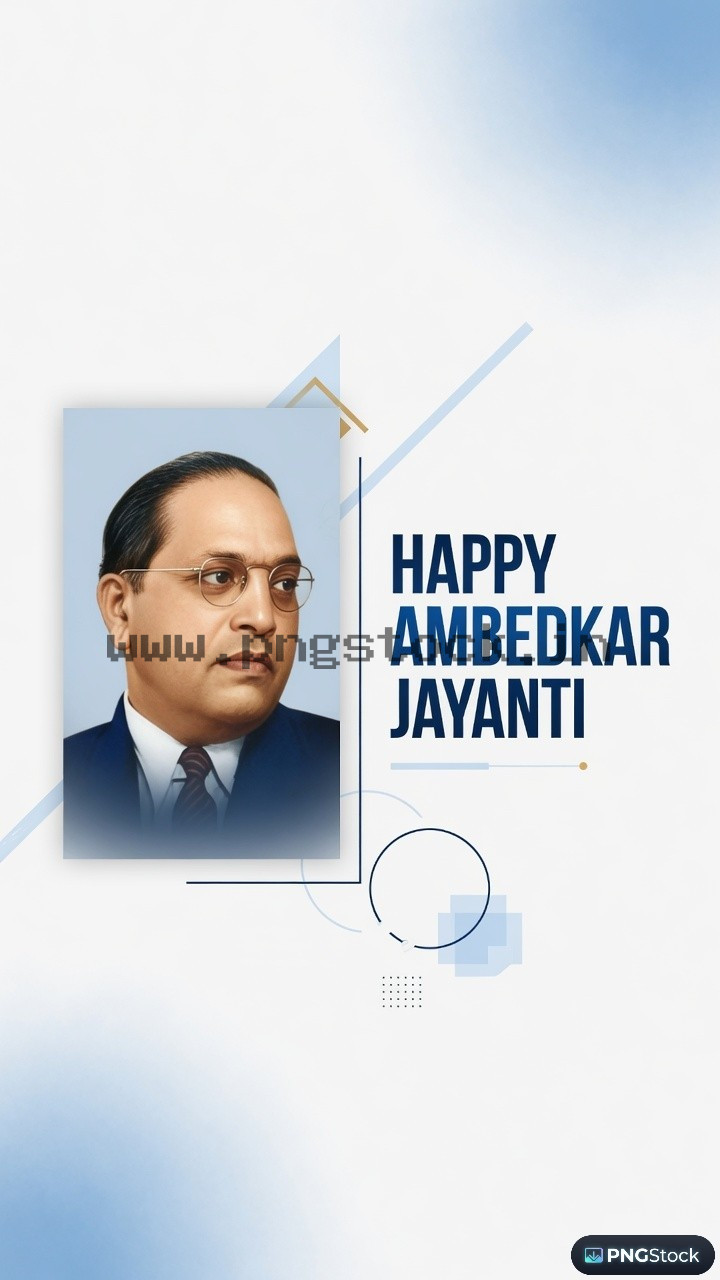Happy Ambedkar Jayanti Social Media Post with Modern Tribute Design