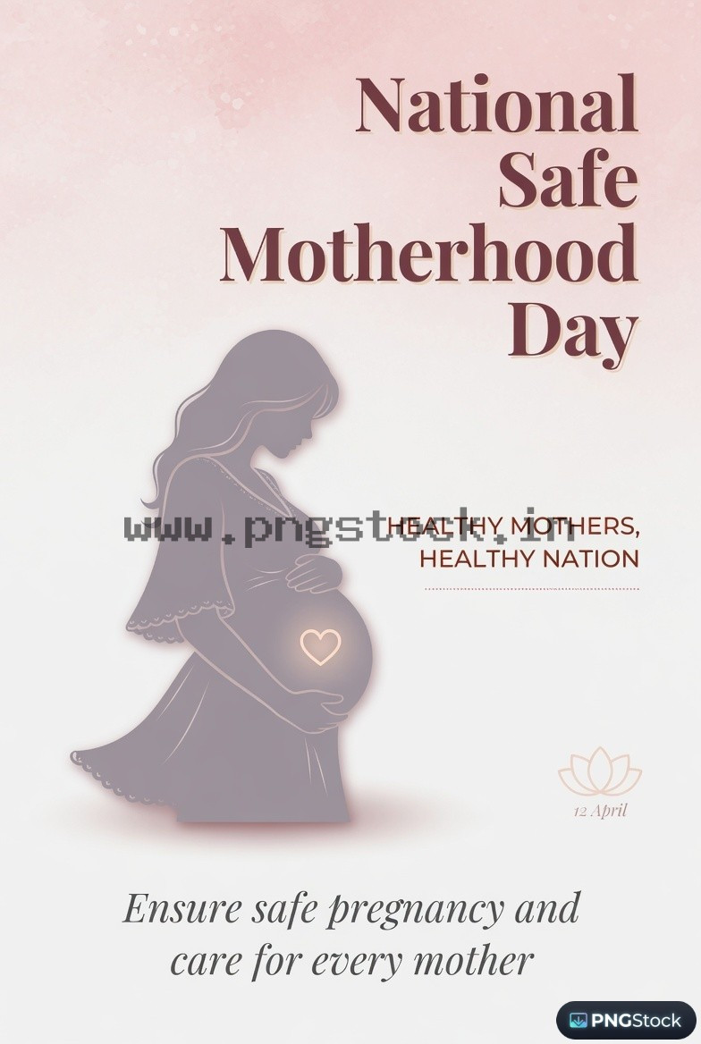 National Safe Motherhood Day India Awareness Social Media Design